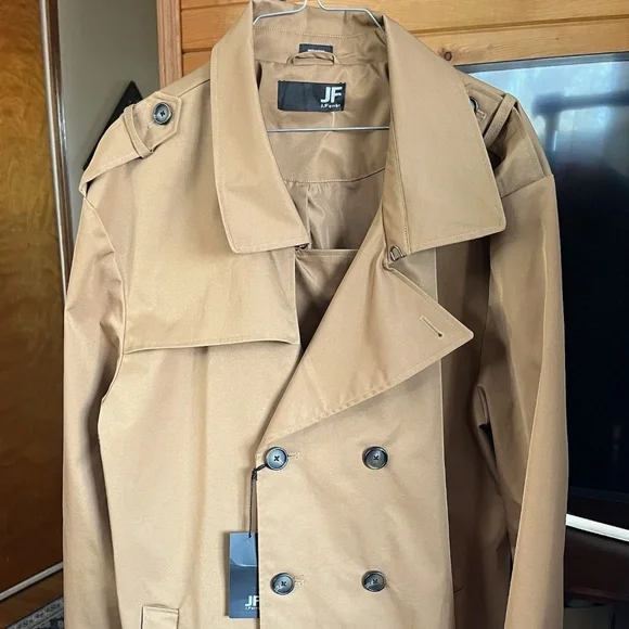 J. Ferrar Mens Midweight trench coat - Picture 2 of 7